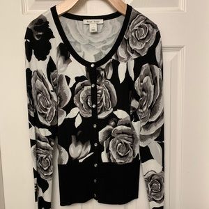 WHBM Floral Snap-Up Cardigan